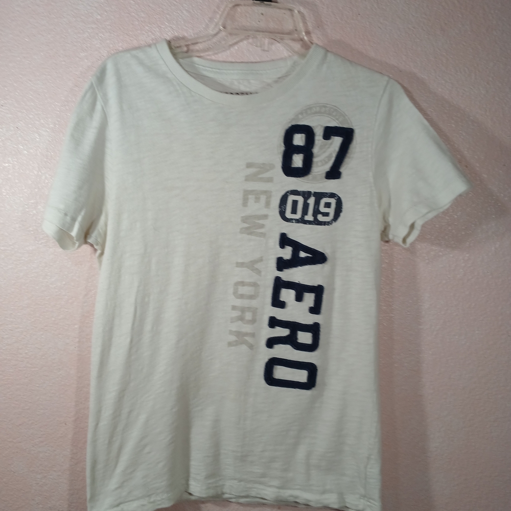 Aeropostale White Graphic Tee Size S/P